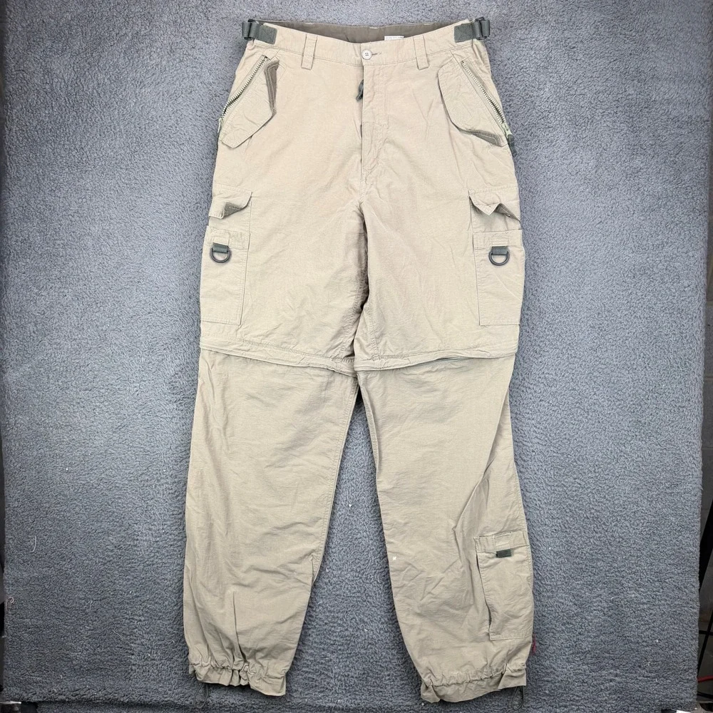 North Crest Mens 32L Convertible Cargo Pants Khaki Tan‎ Tactical Hiking Utility